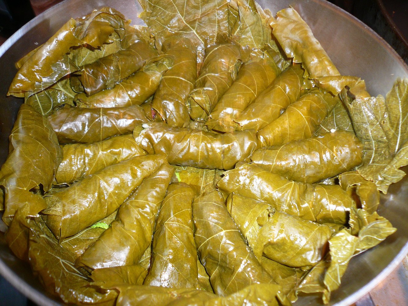 Dolmas in the pan by Rebecca Siegel