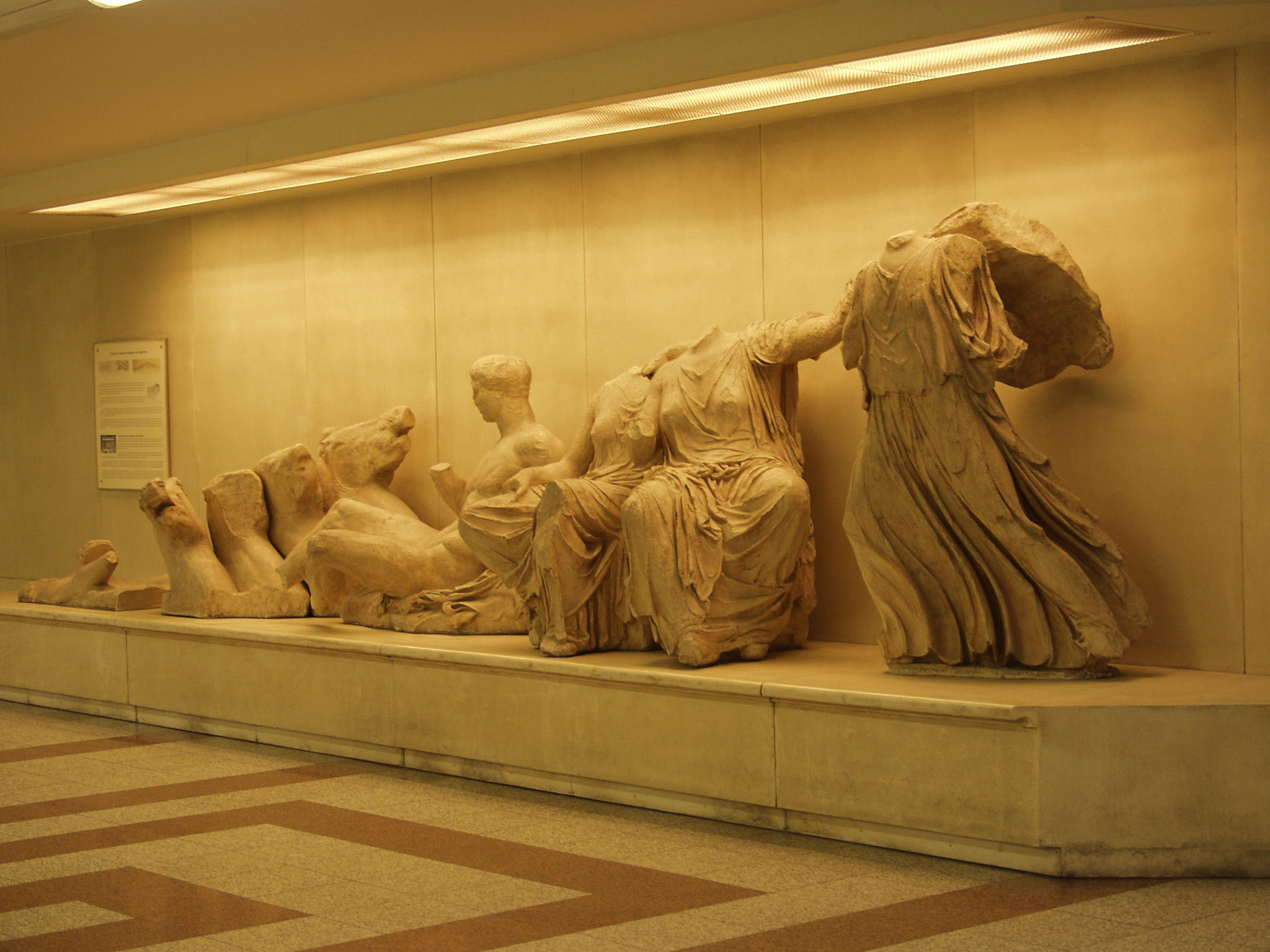 Replica statues at Acropolis Metro Station